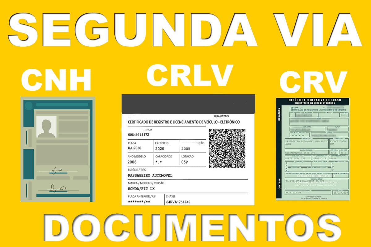 2ª via Documentos DETRAN BA – CNH, CRLV e CRV