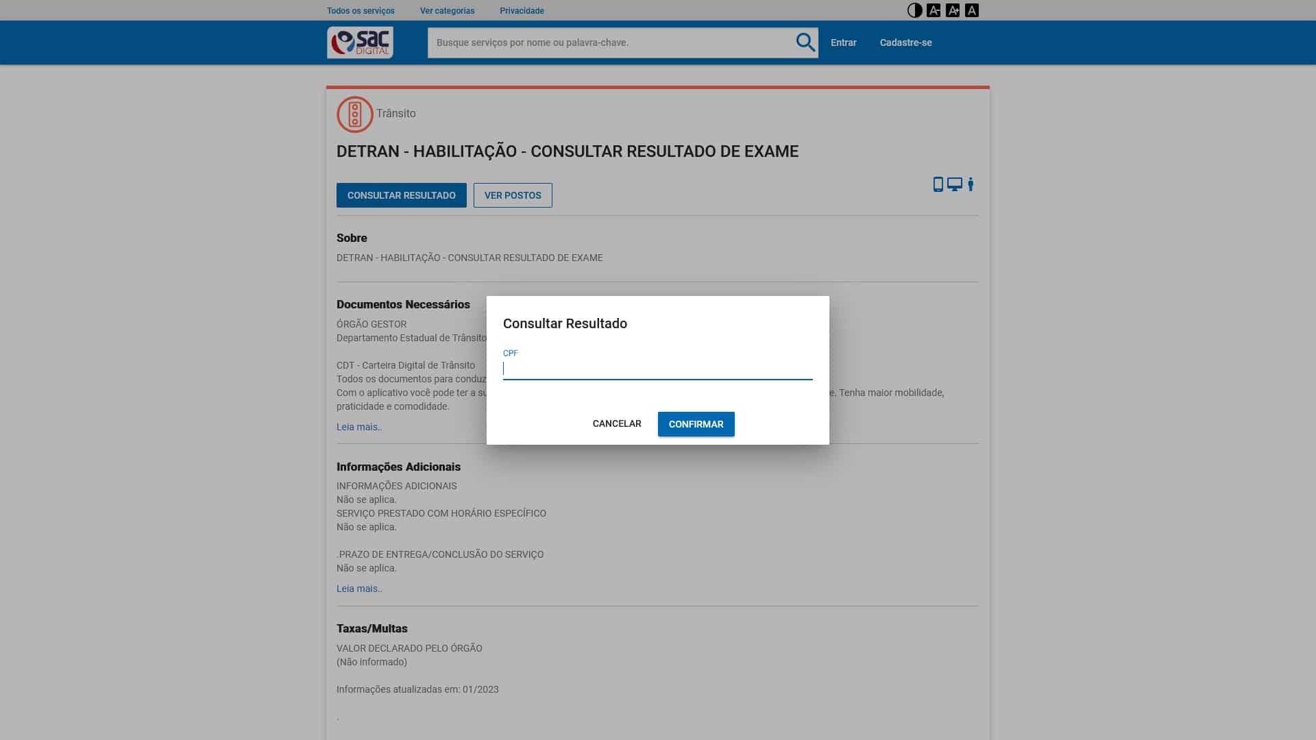 Resultados Provas / exames DETRAN BA