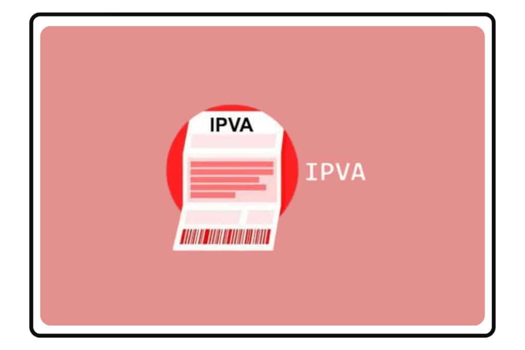 Ilustração boleto IPVA com código de barras.
