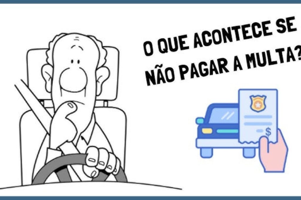 Motorista preocupado com multa não paga.