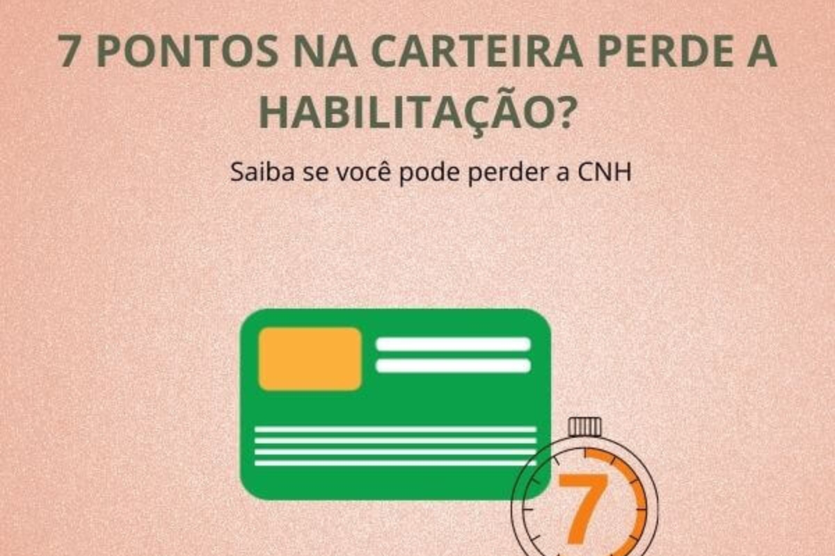 Sete pontos na carteira fazem perder a habilitação?