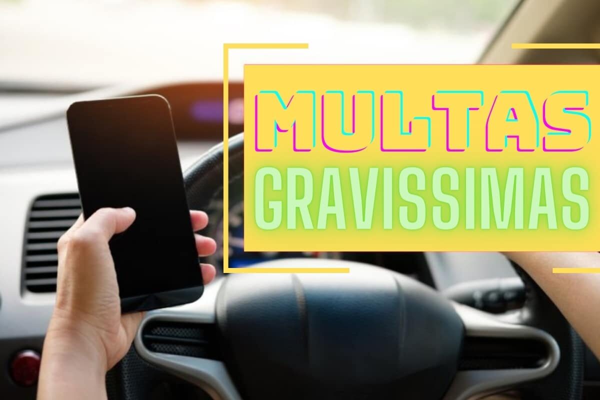 Dirigindo com celular: risco de multas gravíssimas.