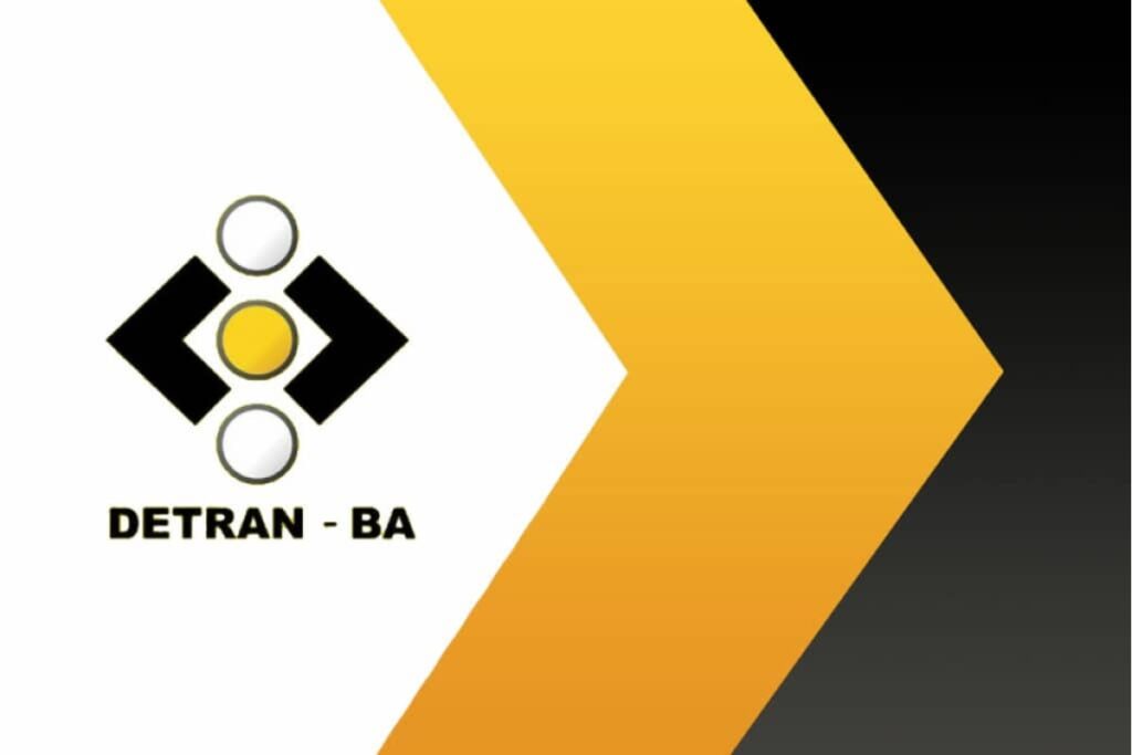 Logo DETRAN-BA com seta amarela e preta