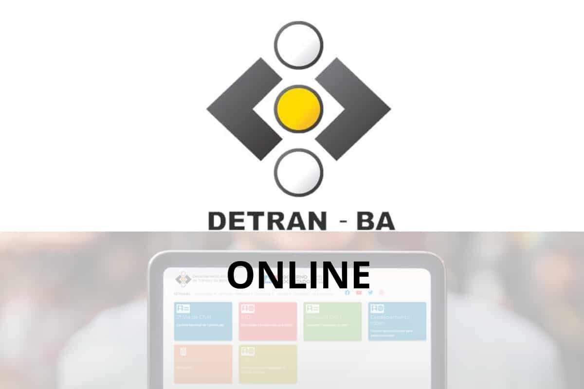 Logo DETRAN-BA com serviços online.