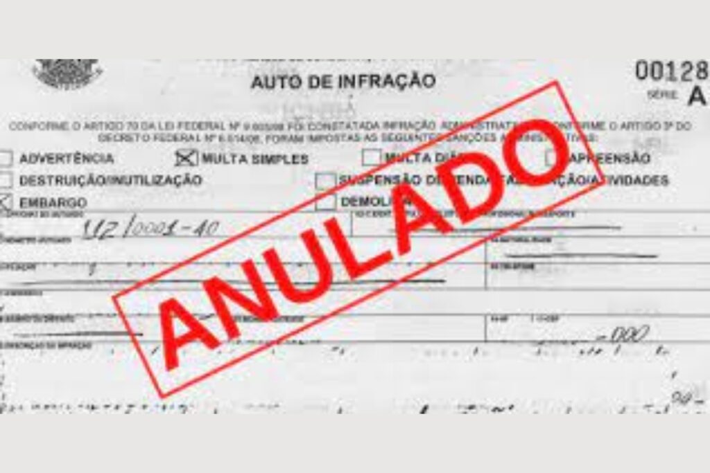 Auto de infração anulado