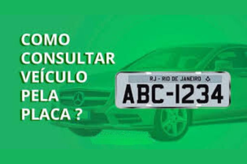 Como consultar veículo pela placa RJ ABC-1234.