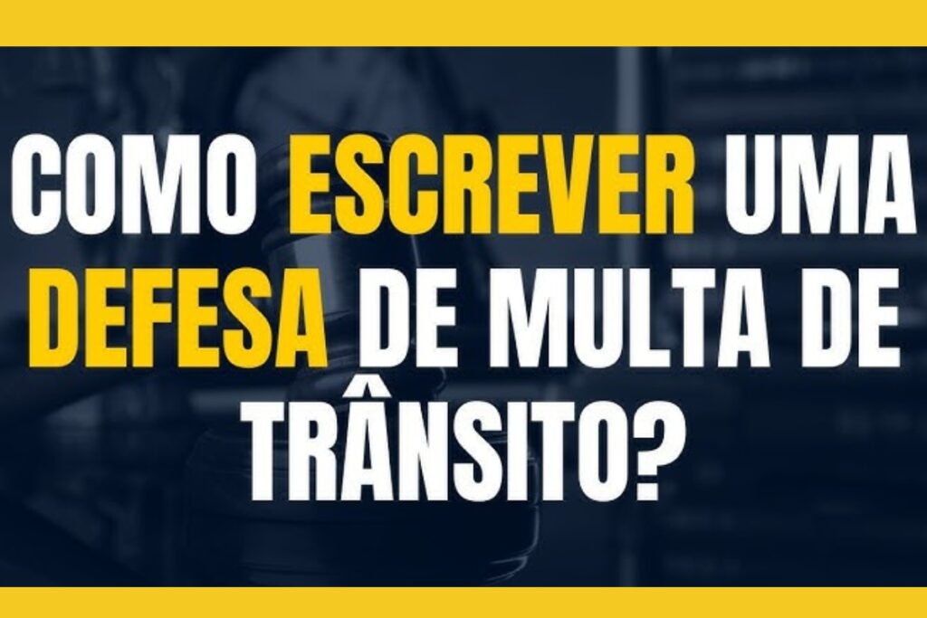 Escrever defesa de multa de trânsito