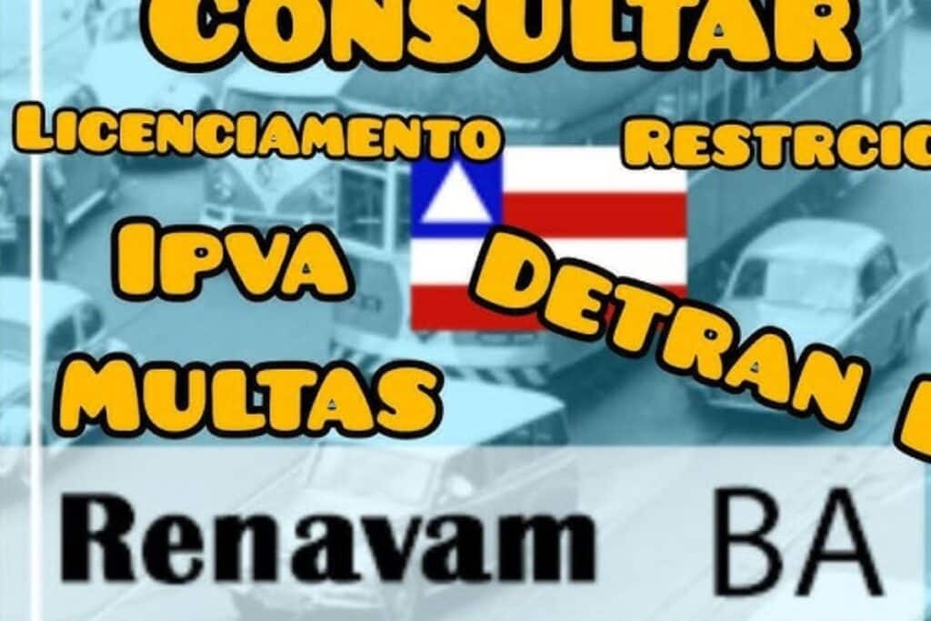 Consultar IPVA licenciamento multas RENAVAM Detran BA