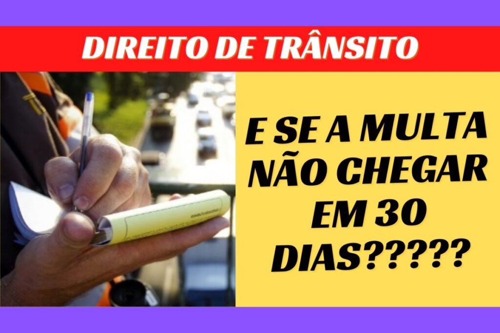 Direito de Trânsito: Multa não chegar em 30 dias?