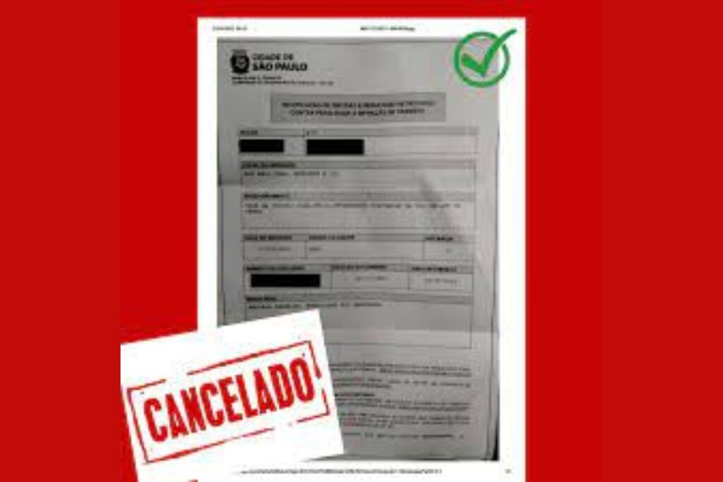 Documento oficial de São Paulo cancelado.