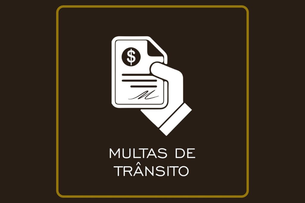 Cartaz de multas de trânsito