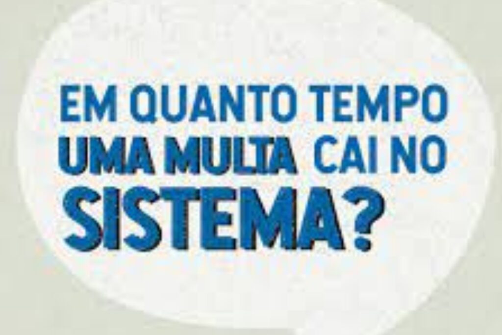 Quanto tempo para multa cair no sistema?