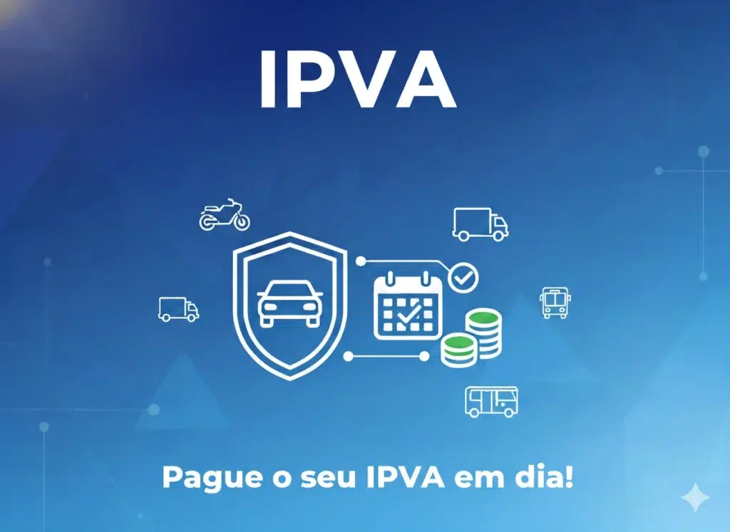Ilustração sobre pagamento do IPVA de veículos